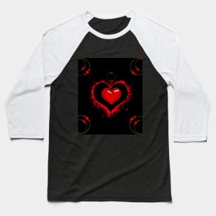 Exclusive Love Shape Pattern Baseball T-Shirt